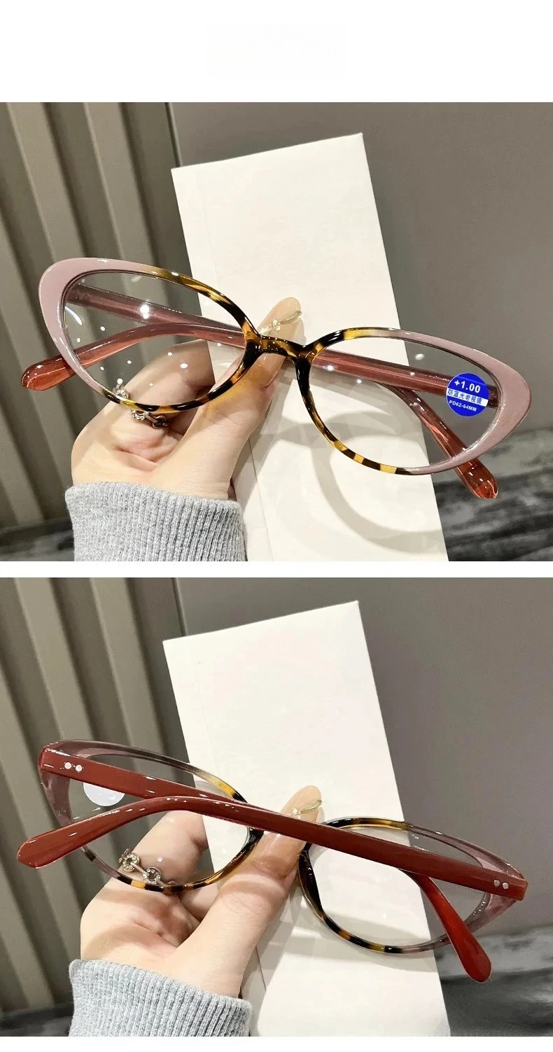 2026 Neue Vintage Cat-Eye Anti-Blaulicht-Brille Modische Ultraleichte und Bequeme Rahmen Damen INS-Stil – Detail 10