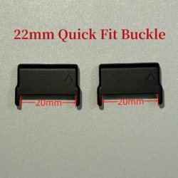 Zinc Alloy Quick Release Easy Fit Buckle Strap Adapter, 22 - 26mm - 22mm (22mm black)