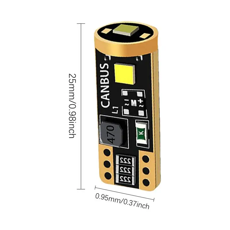 

T10 Vehicle License Plate Light Bulb Multi Functional Super Bright LED Lamp Bulbs Warning Signal Lamp Auto Tail Side Indicator
