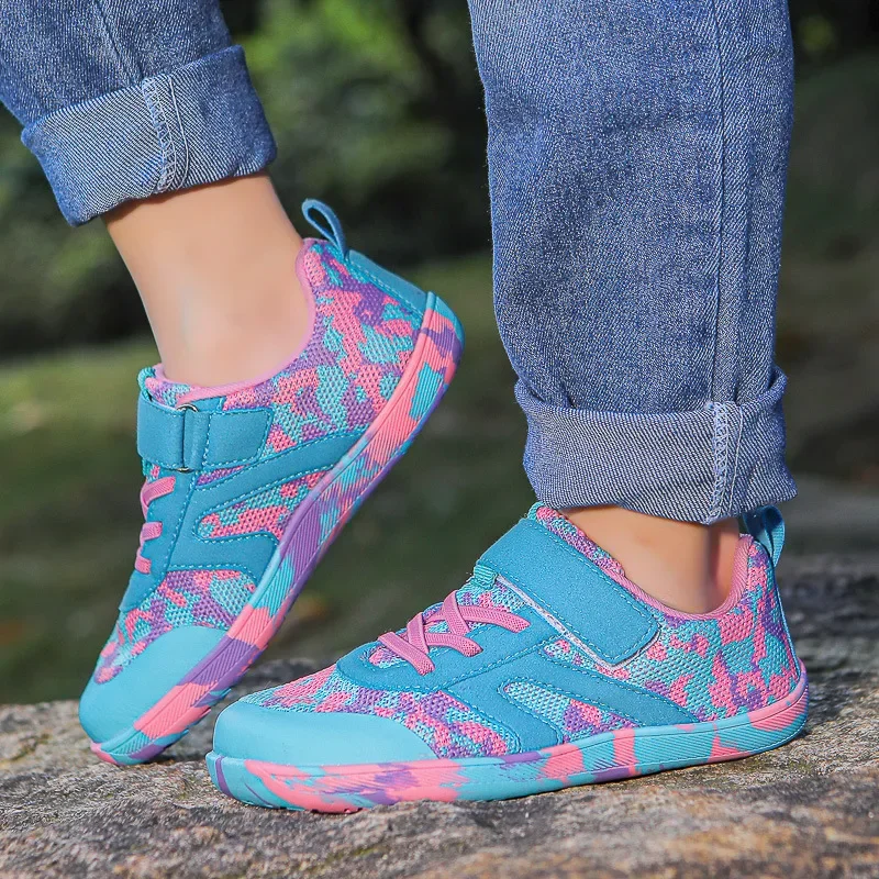 Wide Palm Children's Outdoor Casual Sports Shoes Fitness Anti-slip Breathable Dance Barefoot Rubber Upper dance shoes barefoot walking shoes