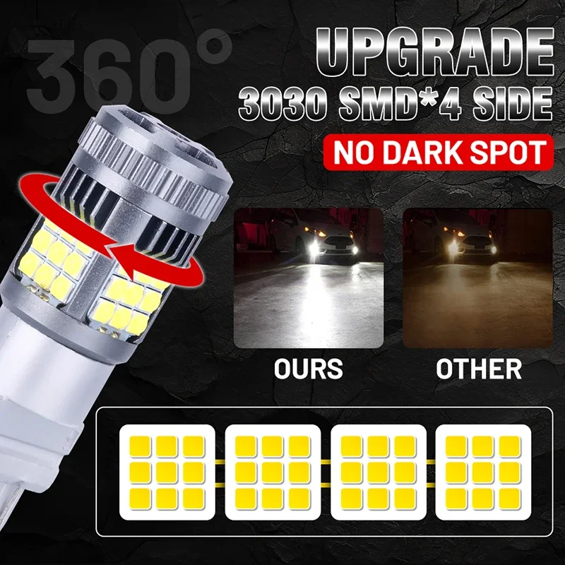 CARLITEK LED Brake Reverse Bulbs T25 3157, White 3030 24SMD Canbus Error Free No Hyper Flash 2X Skoda Octavia 3 Audi Ford Focus - Image 2