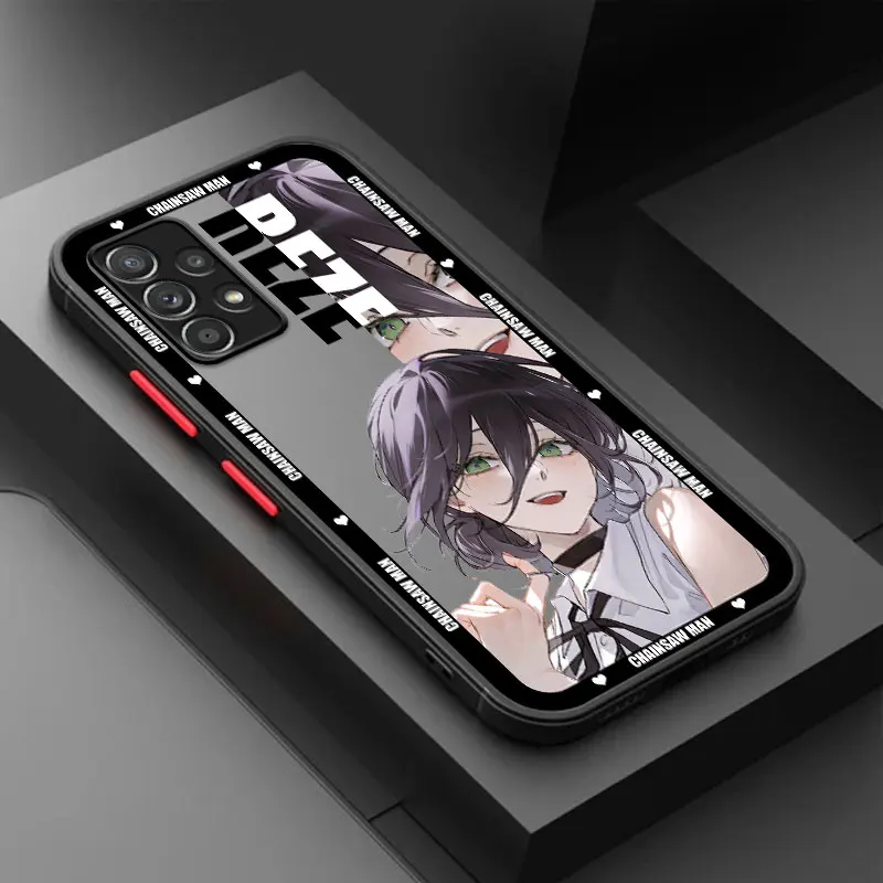 Anime Chainsaw Man Matte Phone Case Cover