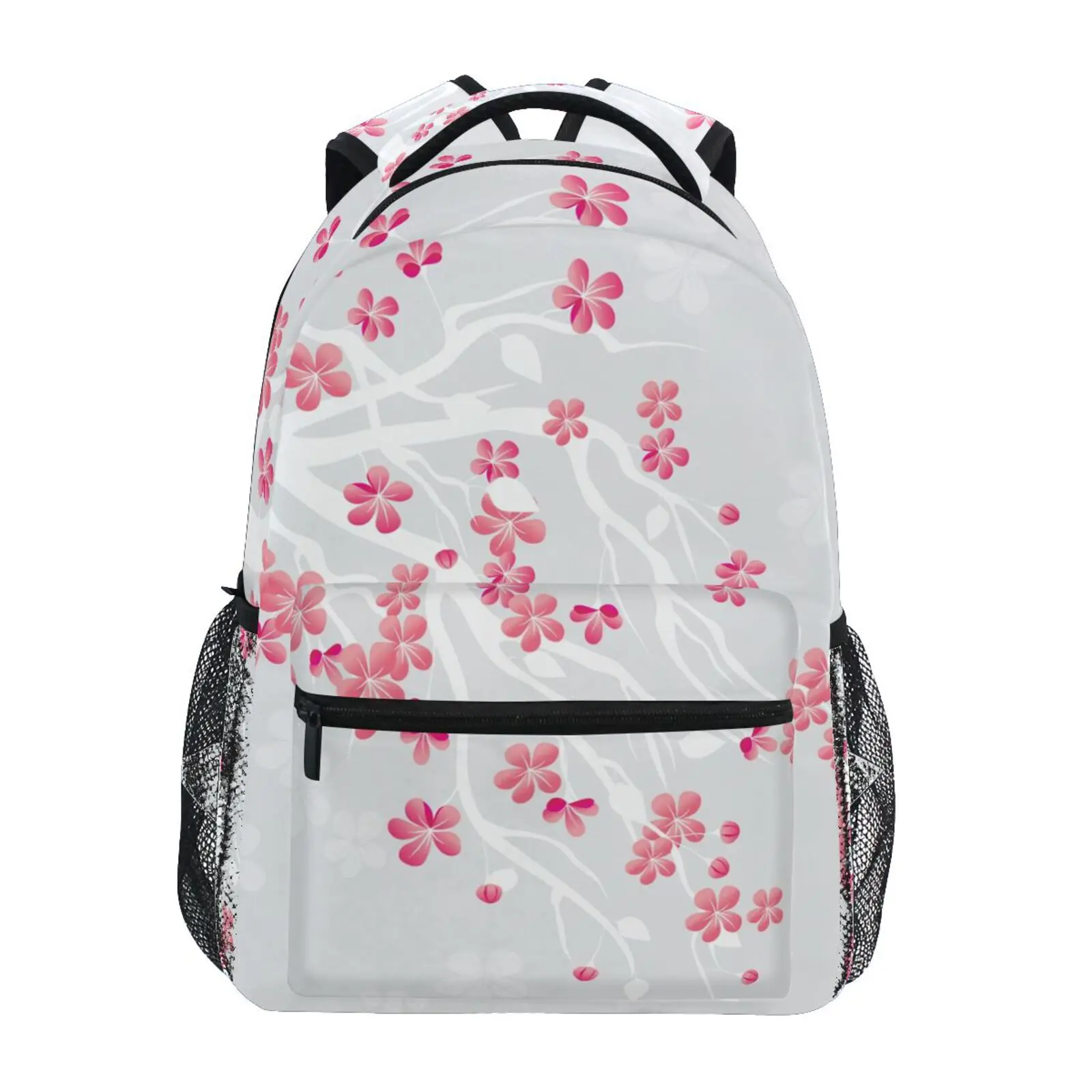 

Large Capacity Children Schoolbag Backpack Girl Primary Japanese cherry blossom print Book Bag Multi Pockets Backpack Mochila