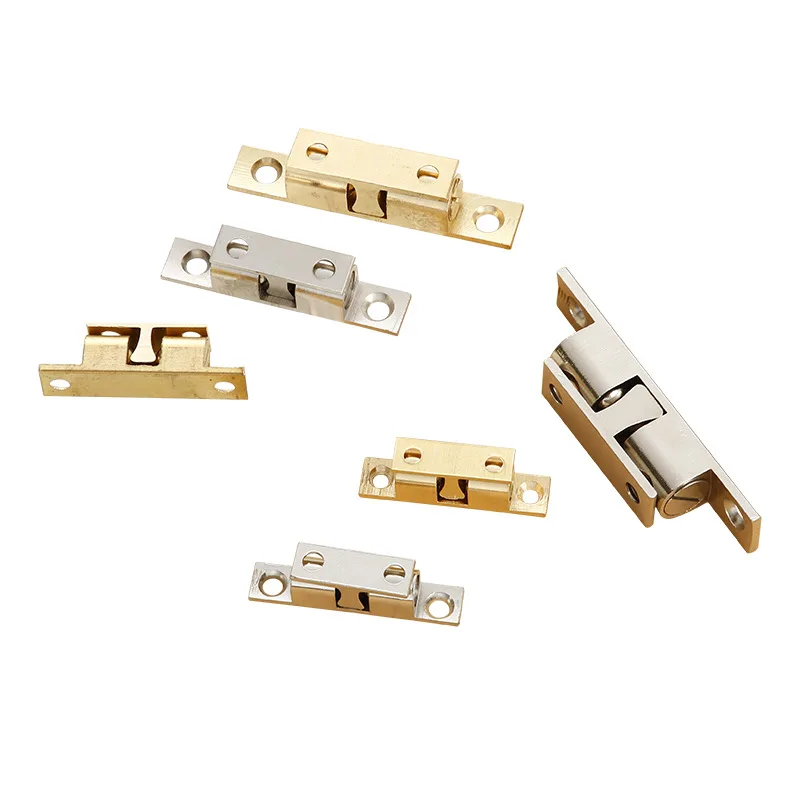 40-70mm Double Ball Catch Brass Door Latch Cabinet Door Touch Bead Wardrobe Switch Buckle Type Cabinet Suction