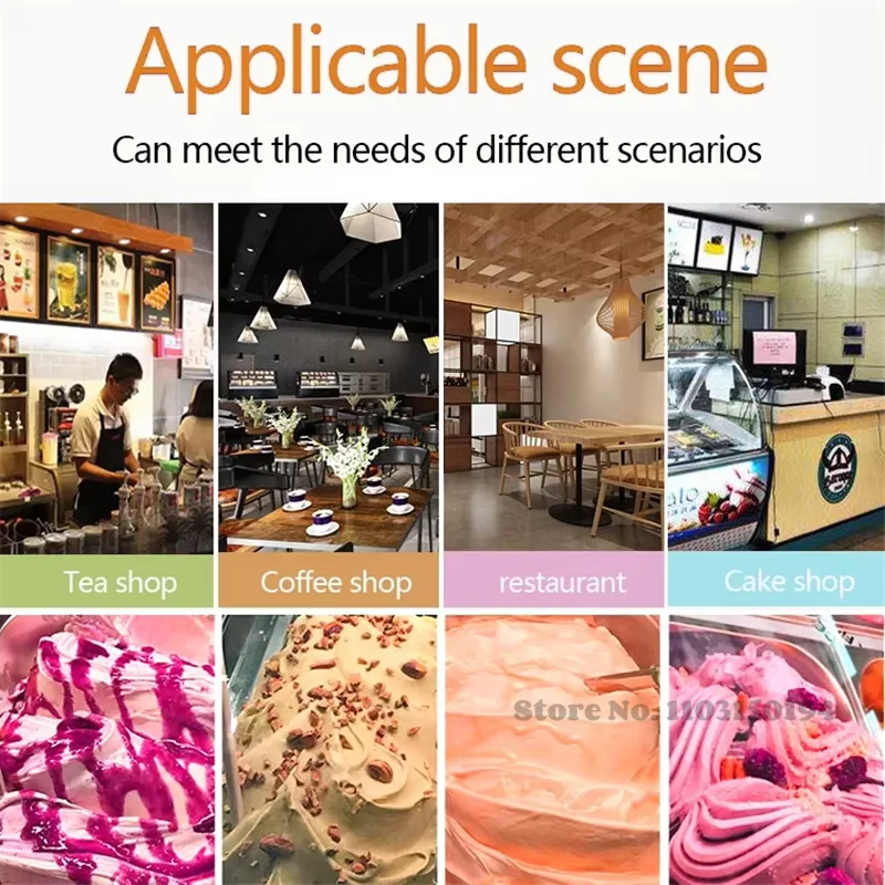 Commercial 10 12 16 18 Trays Dessert Shop Popsicle Cabinet Gelato Turkish Ice Cream Fridge Display Freezers Case Showcase 6