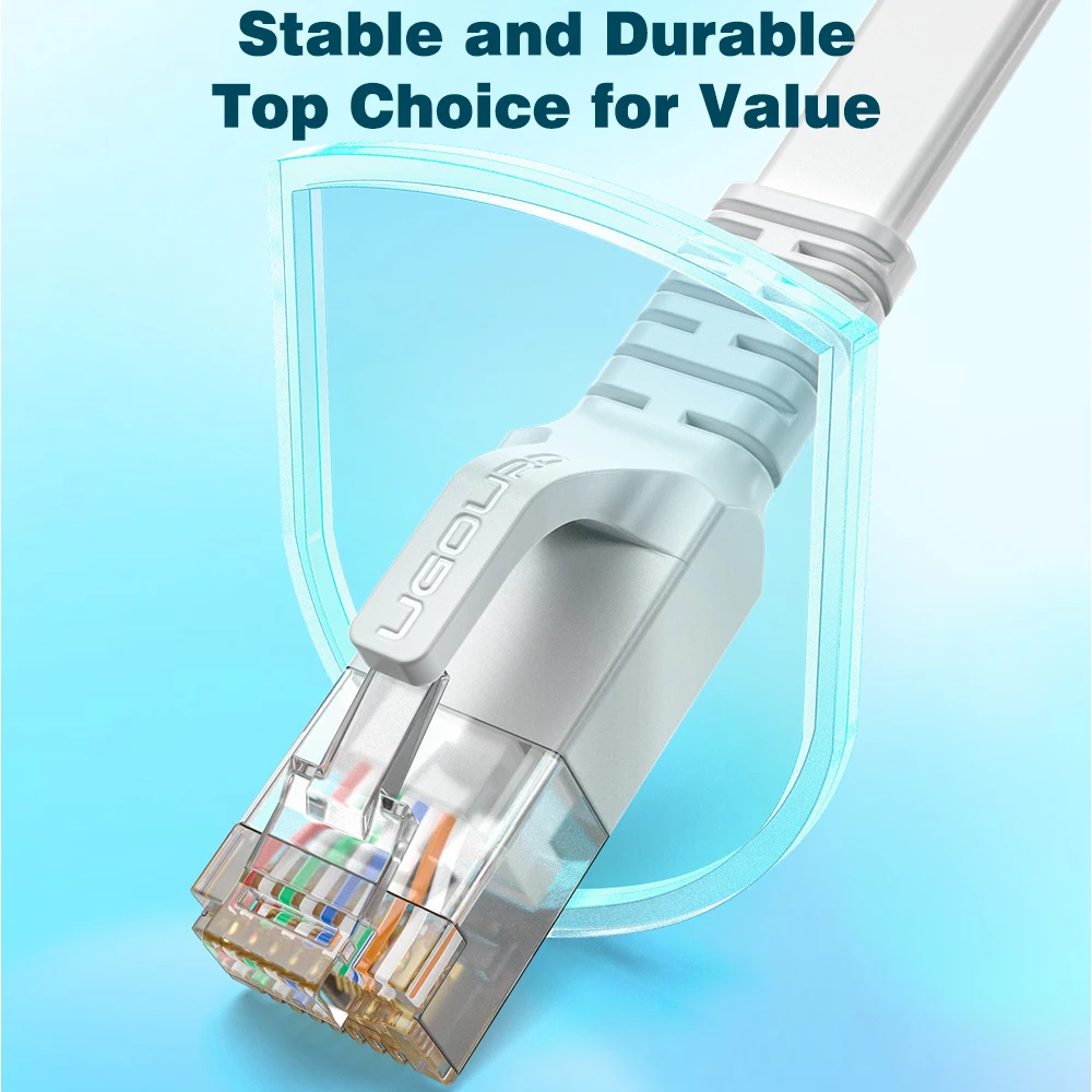 초경량 초슬림 1.5mm 화이트 Cat6 패치 케이블 1Gbps 플랫 Cat 6 1000Mbps RJ45 LAN 네트워크 케이블 0.5m -5m 10m 30m 라우터용