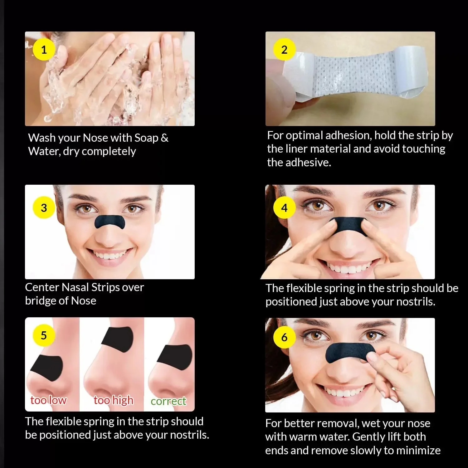 Nasal Dilator Patch Nasal Strips Anti Snoring Nose Strips Breathable Comfortable Improve Breathe Nose Patch Sleep Aid - 6