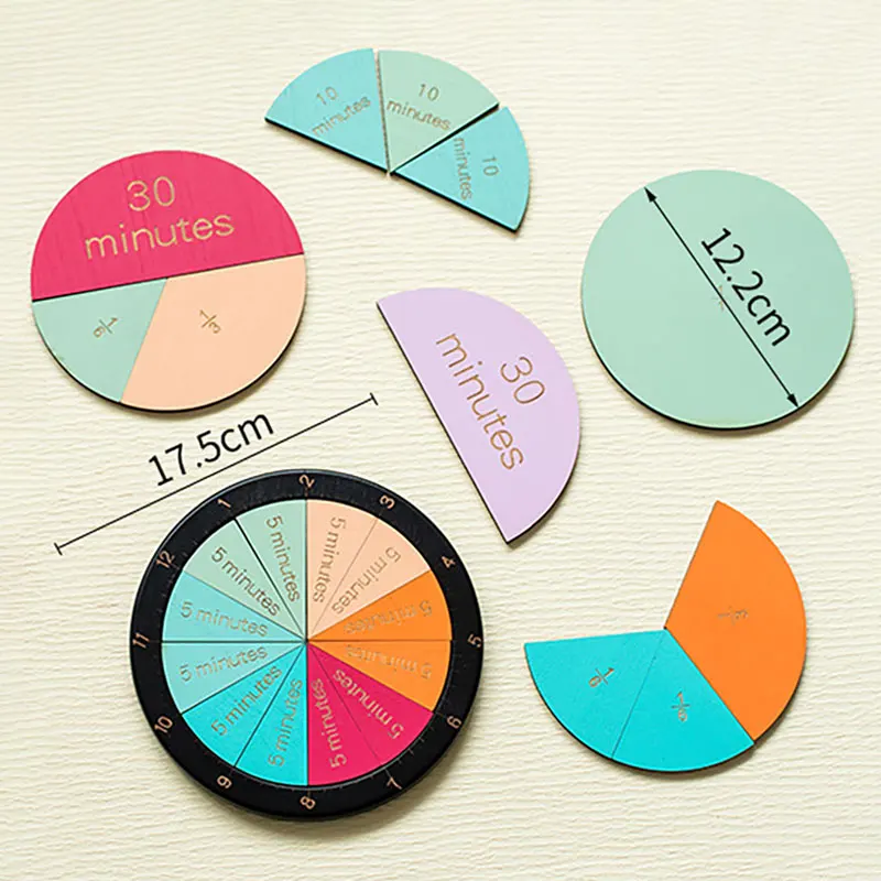 Children Fractional Decomposition Board Math Toys Montessori Parish Educational Learning Teaching Aids Toys For 7-14 Year Olds