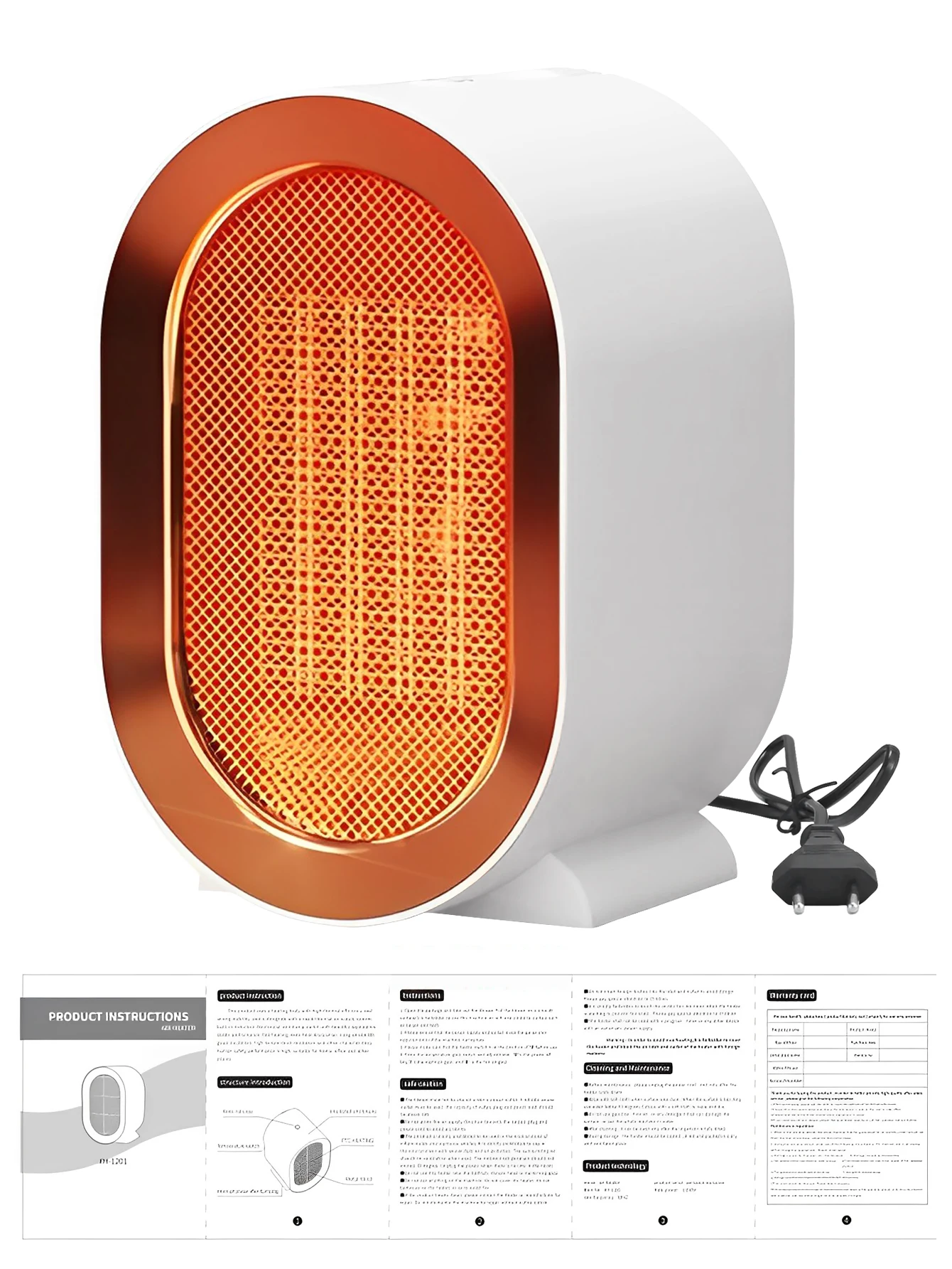 Desktop Electric Heater Mini Household Electric Heater for Bedroom 220V European standard Portable Heating Warm Air Blower