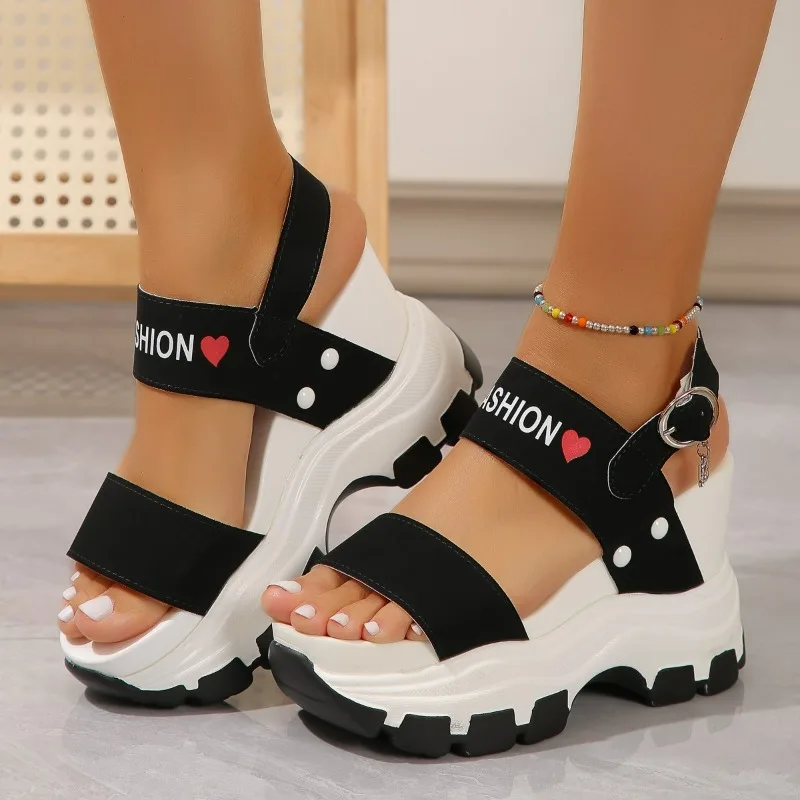 Women Platform Sandals Chunky High Heels