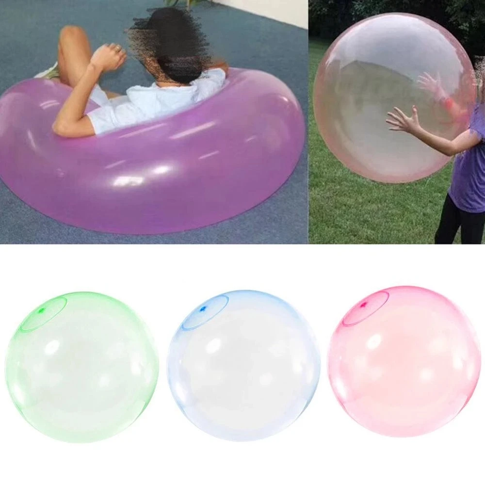 Children Outdoor Soft Squishies Air Water Filled Bubble Ball Blow