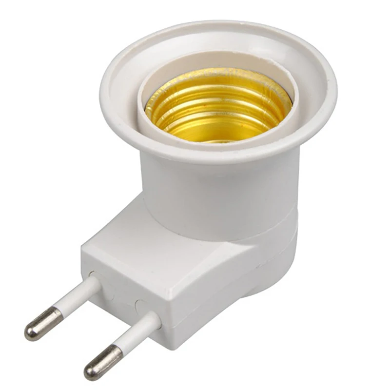 

E27 LED Light Male Sochet Base Type to AC Power 220V EU Plug Lamp Holder Bulb Adapter Converter + ON/OFF Button Switch