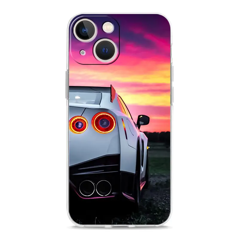 Luxury GTR Sport Car Clear Silicone Phone Case Cover