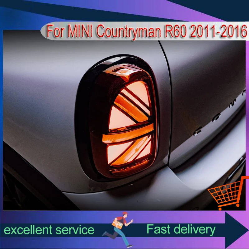 

Пара модификаций автомобиля для BMW MINI Countryman R60 2011-2016, задний фонарь, светодиодный тормозной сигнал поворота, задний фонарь, автомобильные аксессуары