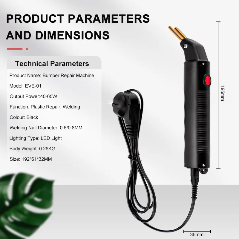 

Plastic Smoothing Repair Welding Gun Handy Hot Stapler Plastic Welder Staple Soldering Iron Car Bumper Repairing Garage Tools