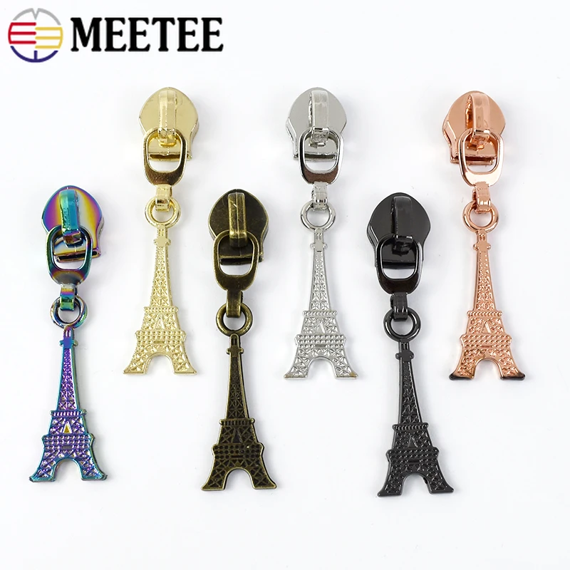 

10/20/30/40/50Pcs Meetee 5# Zipper Slider for Nylon Zip Decorative Zipper Head Repair Kit Clothes Bag Replace Sewing Accessories