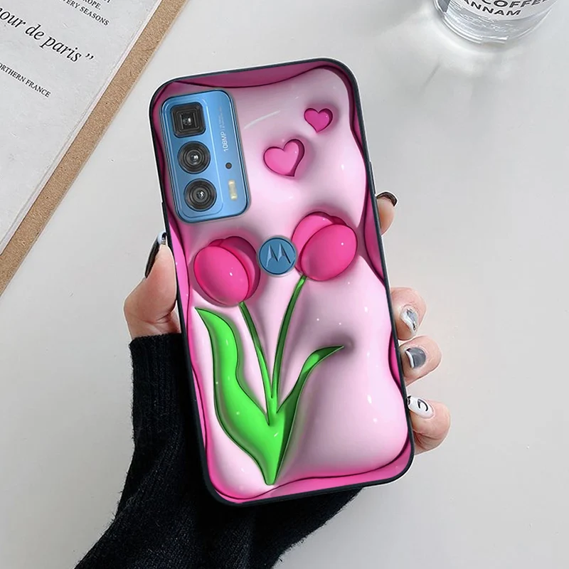 Lovely Cartoon Painting Silicone Bumper Phone Case