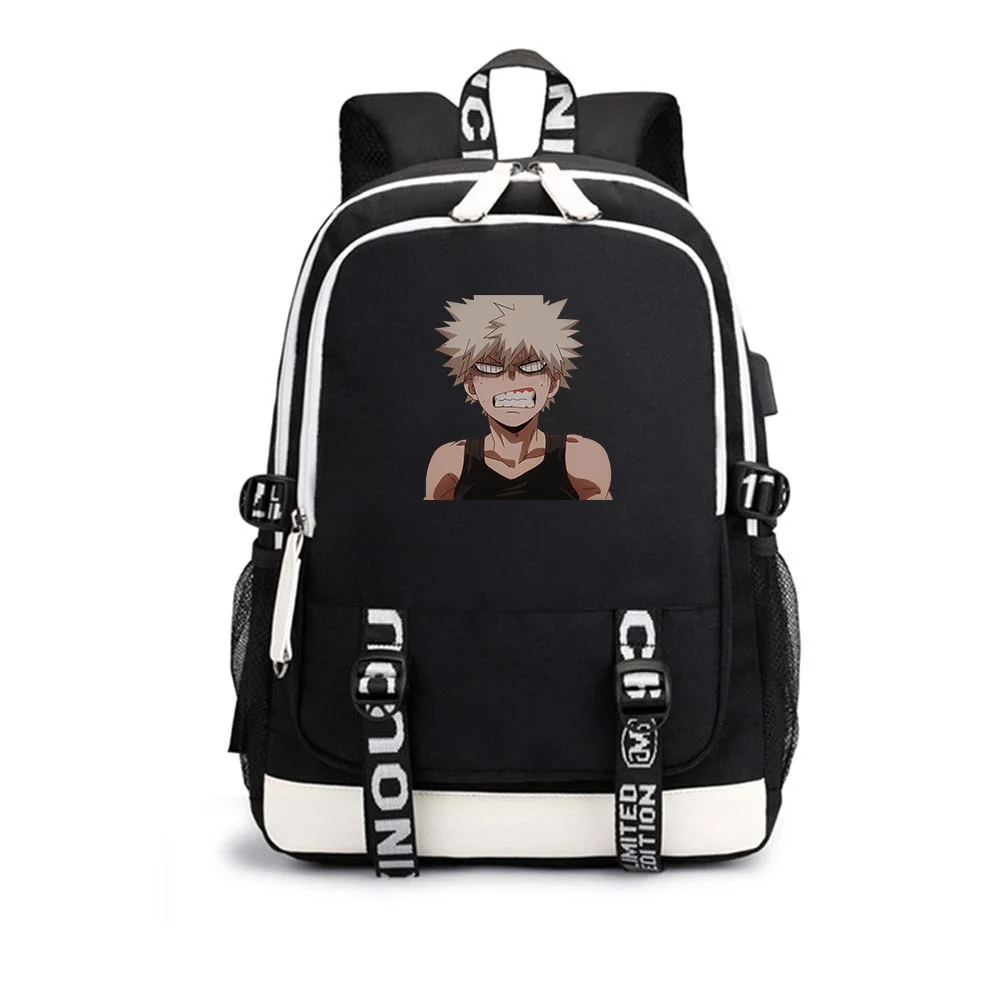 Angry Bakugou Katsuki Backpack Print Japanese Anime Cosplay My Hero Academia Shoulderbag Shcoolbag Bookbag Travelbag Laptop Bag |