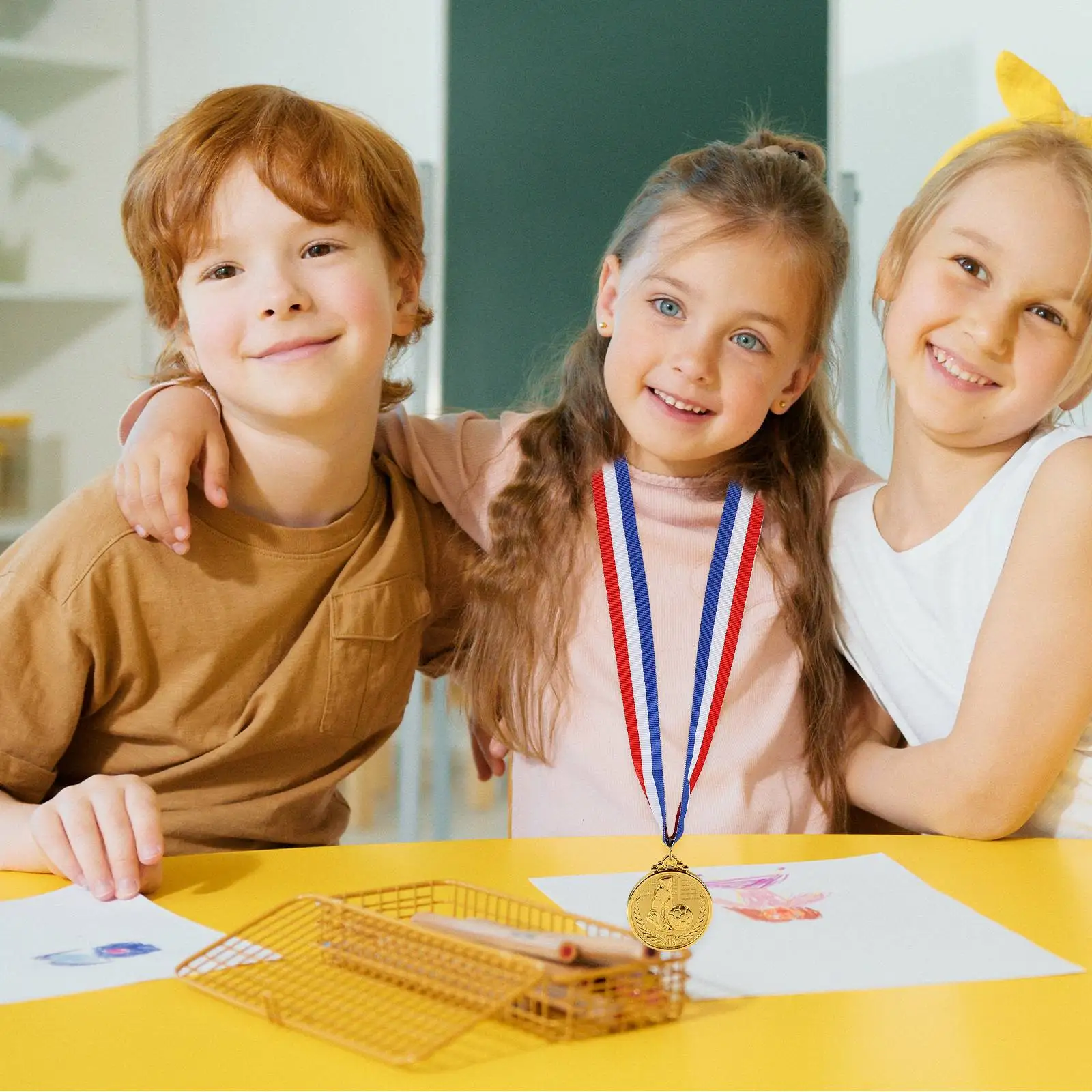 12pcs Football Cup Medal Soccer Metals for Student Awards Competition Zinc Alloy Child Medals Personalized Metal Honor Gifts