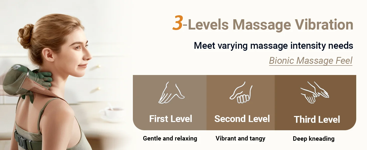 Wireless Neck And Shoulder Kneading Massager For Back Relaxation_voghion.com