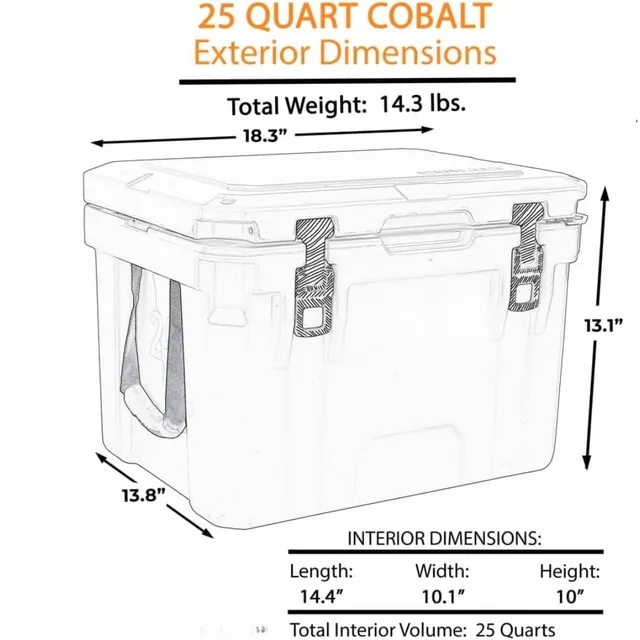 25QT Roto-Molded Ice Cooler 5