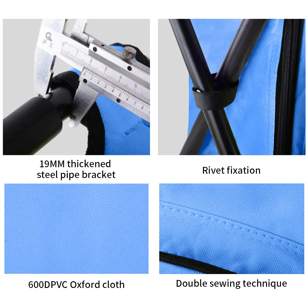 Portable Ice Chair Cooling Seat Ice Stool Foldable Insulated Pack Stool Dual-shoulder Straps Fishing