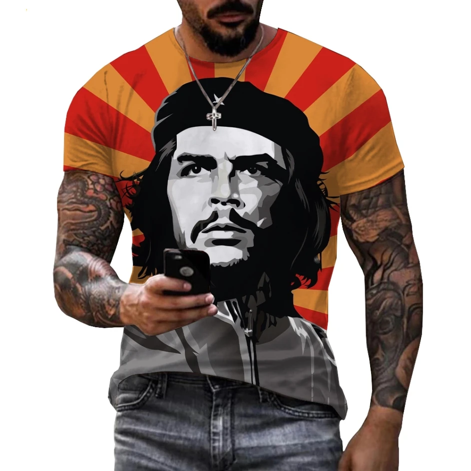 

Футболка Che Guevara мужская с круглым вырезом, Повседневный пуловер оверсайз с коротким рукавом, модная рубашка, топ, одежда на лето