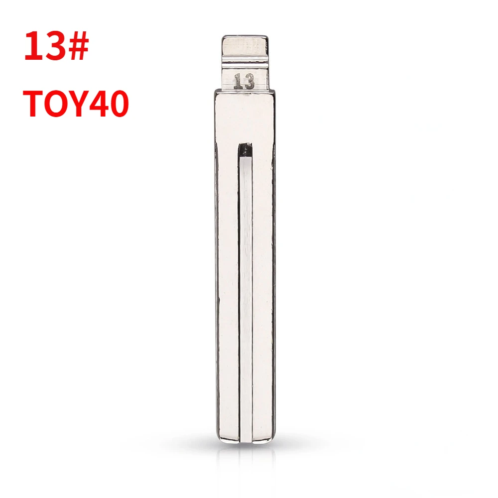 10pcs Uncut Flip Metal Key Blade 13# TOY40 TOY48 Toy48FH for Lexus Toyota IX35 for KD Keydiy Xhorse VVDI Remotes Universal No.13 10pcs car key blade lishi toy48 key blade 165 kd blade for vvdi kd xhorse keydiy flip remote for lexus toyota smart remote