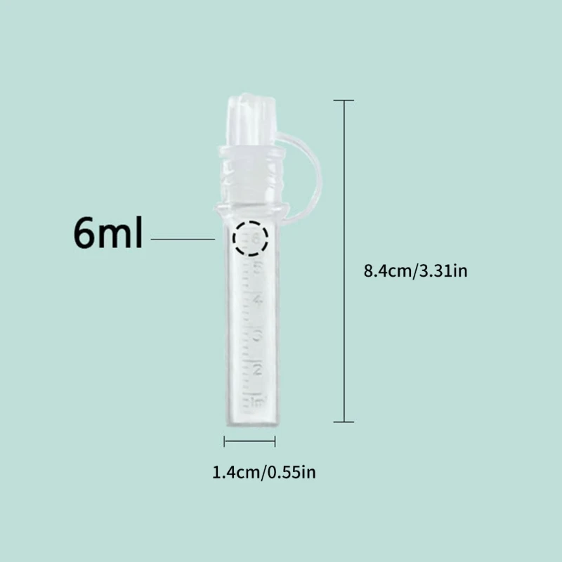 Set of 6pcs Colostrum Container Tube for Newborns Feeding Mom Breastfeeding Milk Collector Case Baby Feeding Dropper 6