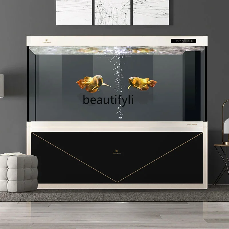 

yj Medium and Large 1 M Living Room Ecological Glass Fish Tank Company New Aquarium