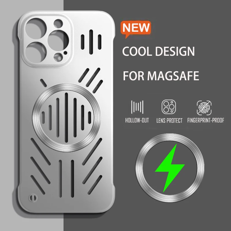 Magnetic Heat Dissipation Phone Case with Magsafe-Compatible Wireless Charging and Durable Hard Cover