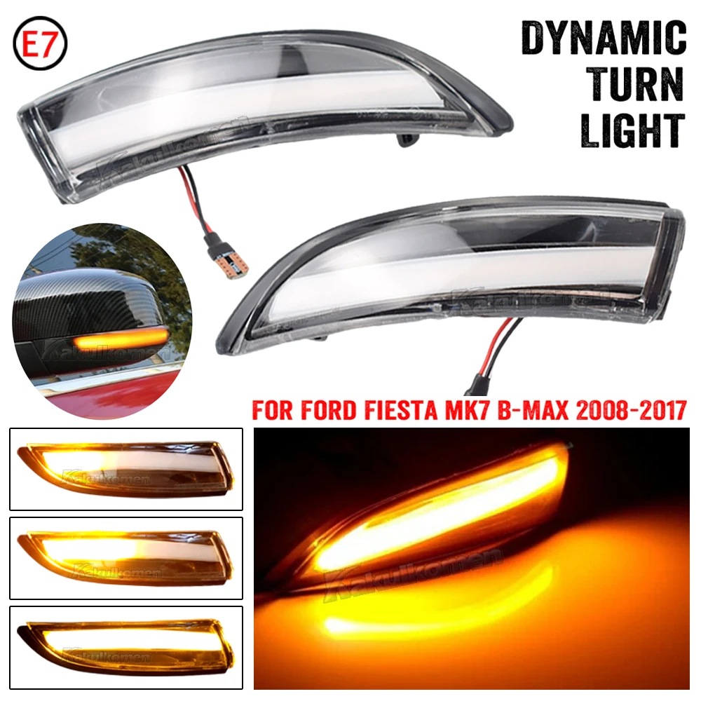High Quality For Ford Fiesta Mk7 2008-2017 B-MAX B232 Dynamic Turn Signal  Light LED Side Rearview Mirror Sequential Indicator - AliExpress