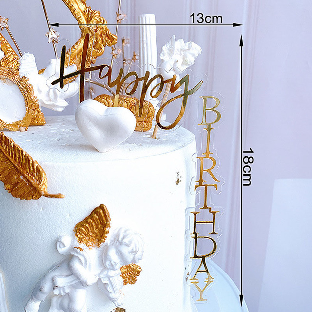 Birthday Acrylic Cake Topper Cake Toppers Birthday Cakes Party Wedding Decoration Anniversaire Candy Bar Father Mother