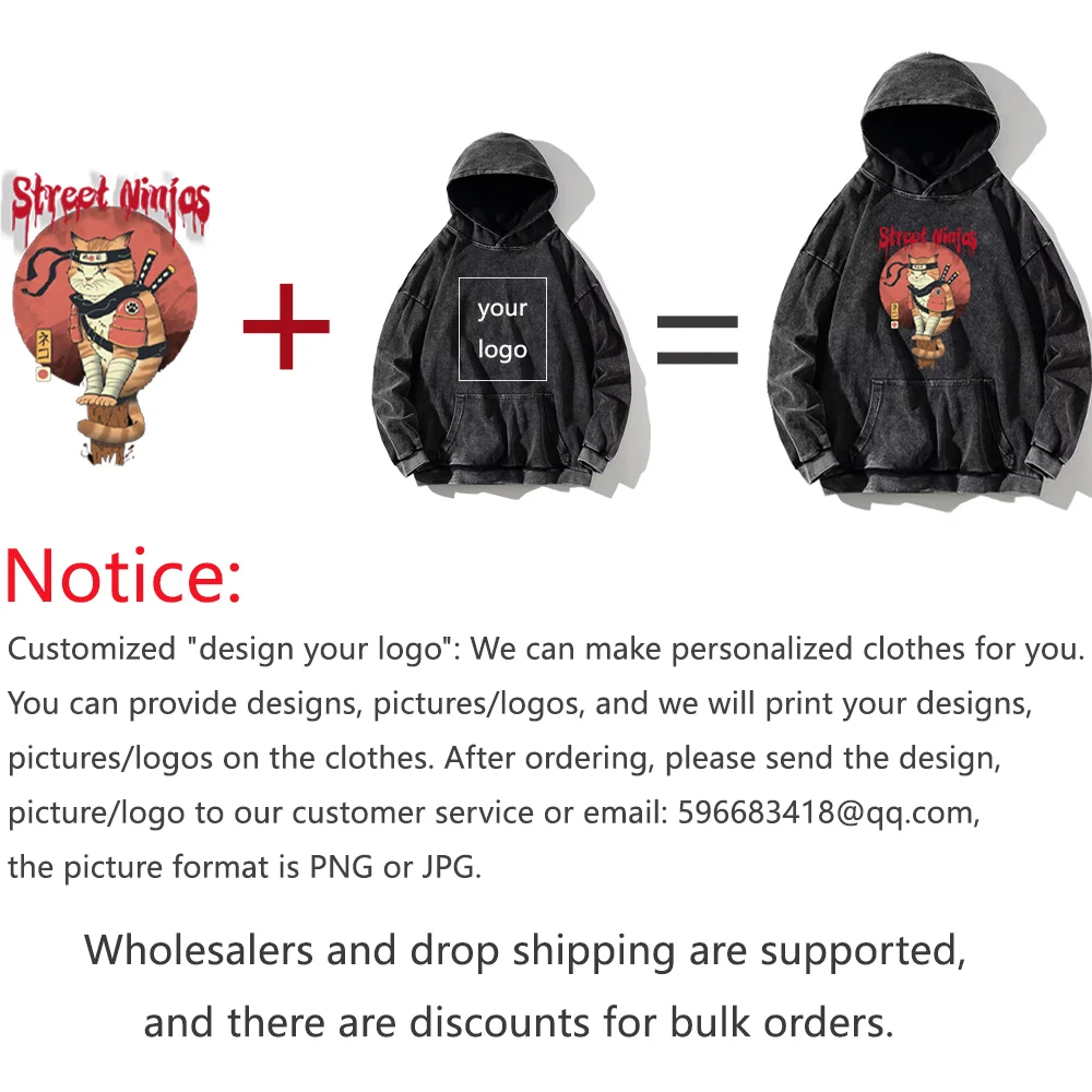 Your Own Design Brand Logo/Picture Custom Hoodies Vintage Acid