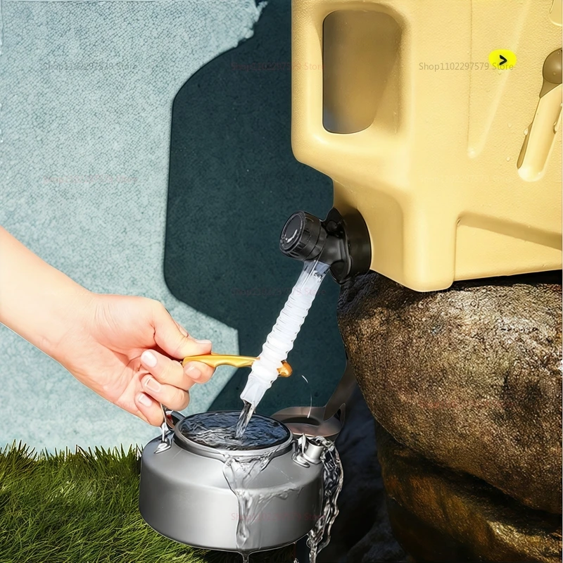 Container de Armazenamento de Água 12L – Durável, com Alça, Torneira Removível e Tampa Hermética (PE, BPA Free) - Imagem 3