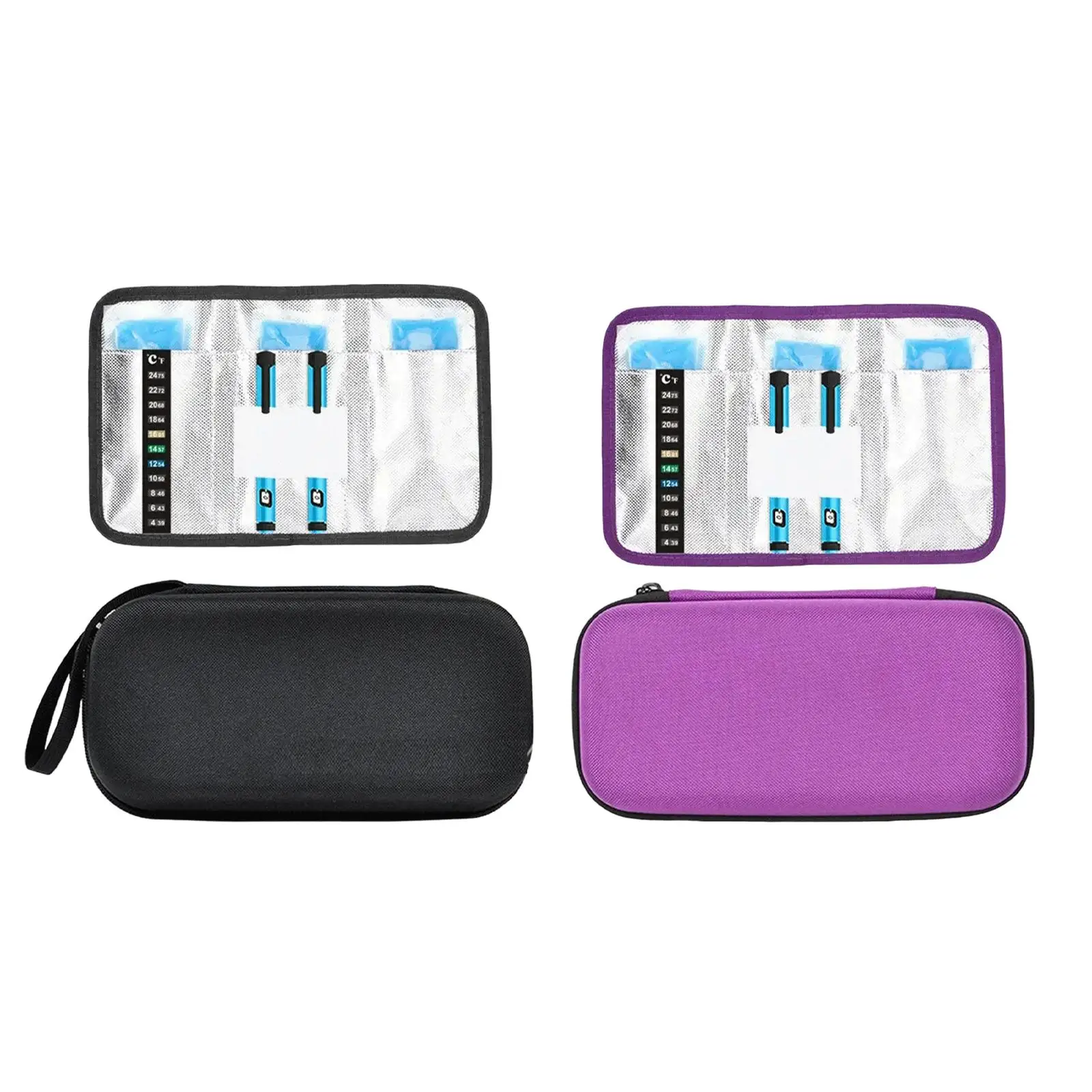Medical Coolers Bag with 3Pcs Ice Pack Portable Organizer Mini Isolated Pack
