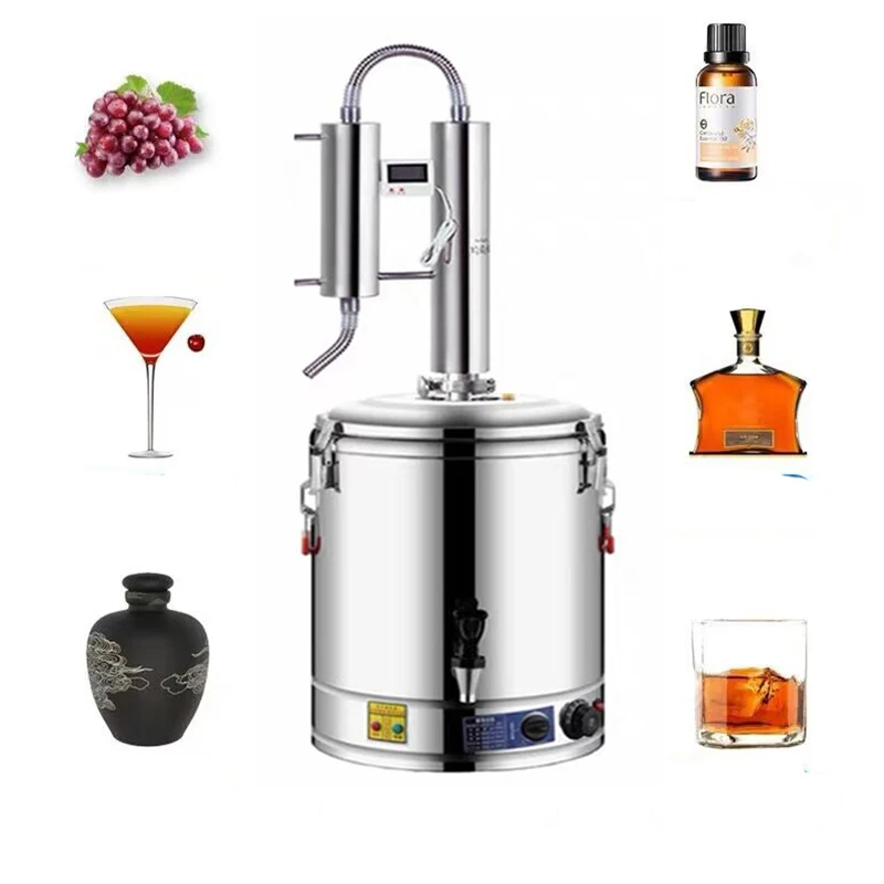 

30/50L Alcohol Whisky Moonshine Still Small Wine Steamer Pure Dew Distillation Machine Small Household Essential Oil Extractor