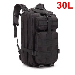 Tactical Outdoor Backpack for Travel and Hiking - Durable Survival and Hunting Bag (30L Black)