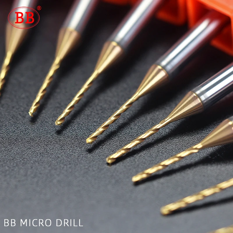 BB 마이크로 드릴 미니 코팅 솔리드 카바이드 비트, 금속 다리미 스틸 홀 드릴링, 3x D 절단 길이 D = 4mm CNC 공구, 2.03-3.75mm, 1 개