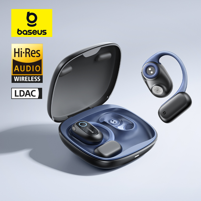 Baseus Bowie MF1 Open-Ear True Wireless Earphones Bluetooth 5.4 EarHooks Bass Boost Headphones 60Hrs Playtime IPX4 Sport Earbuds
