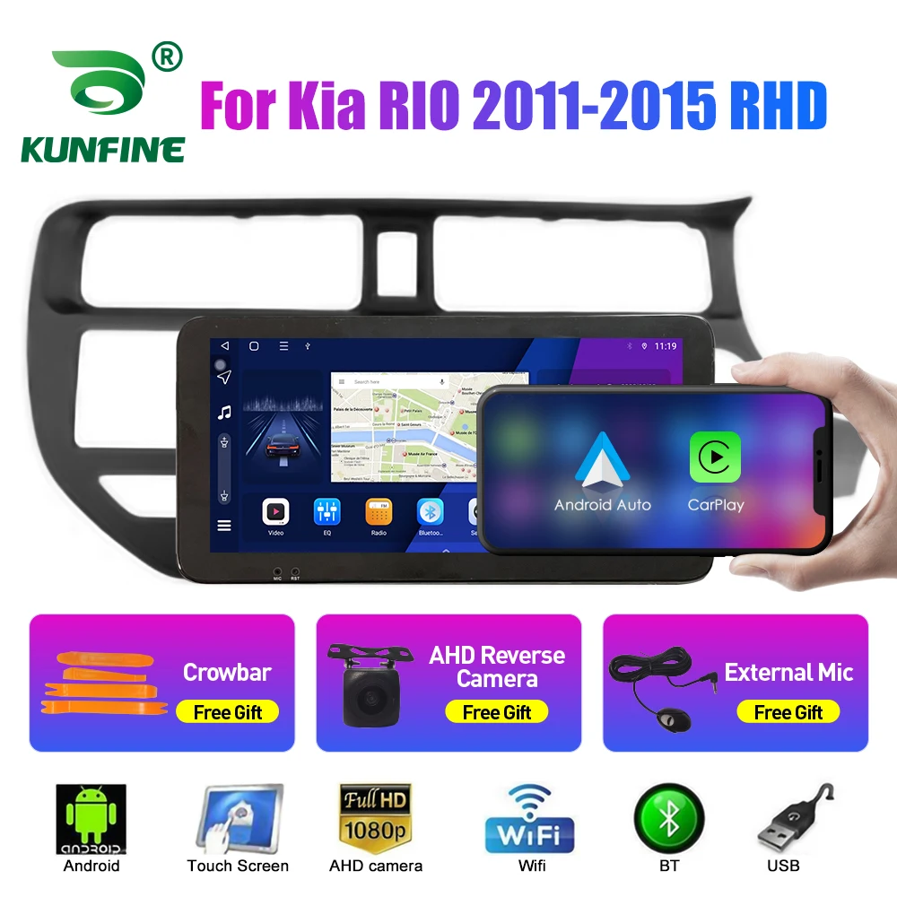 

Автомобильный радиоприемник 10,33 дюйма для Kia RIO 2011-2015 RHD 2Din Android Восьмиядерный автомобильный стерео DVD GPS-навигатор плеер QLED экран Carplay