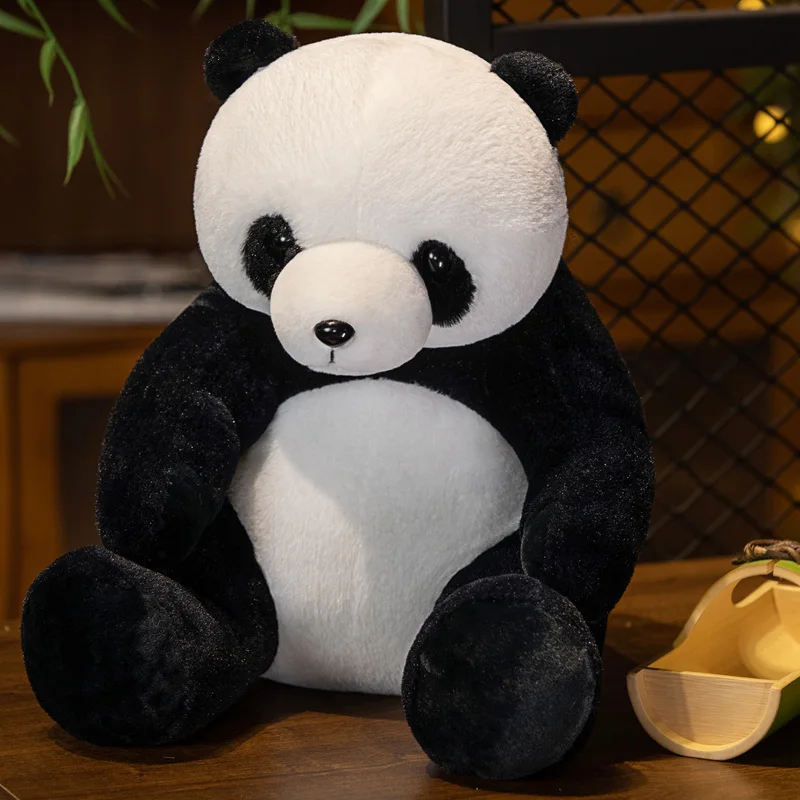 LotFancy Panda Stuffed Animal, 12'' Soft Cuddly Baby Panda Plush Toy, Cute  Plushies for Kids, White and Black, Easter Decorations