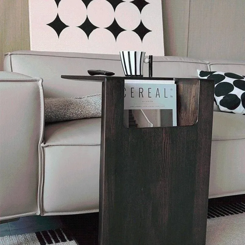 طاولة جانبية من خشب المطاط الإيطالي، طاولة قهوة صغ...