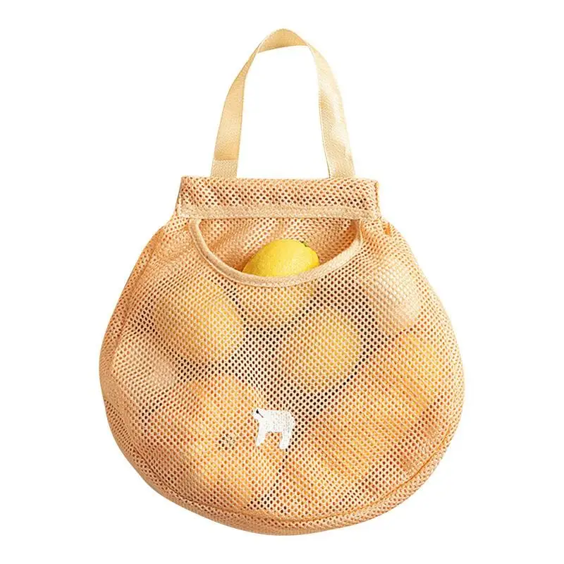 

Multi-purpose Kitchen Hanging Storage Bags Large Capacity Breathable Mesh Bag Vegetable Fruit Holder Kitchen Accessories