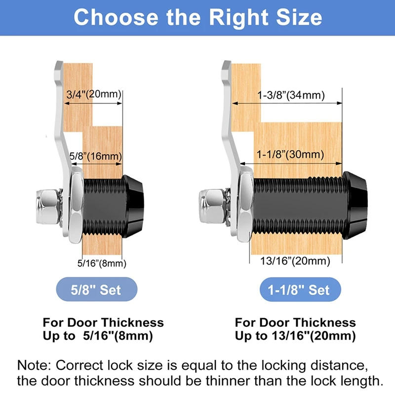 24-Hour Delivery Black Tool Box Lock With Key, Same Key Cabinet Lock, Hook Cam, Cam Lock,Zinc Alloy,RV LOCK CM1917 CM1930