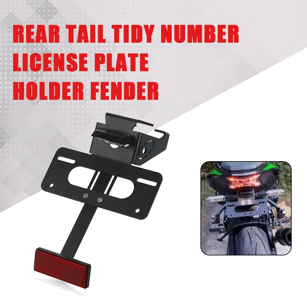 

License Plate Holder LED Light For KAWASAKI Z900 ZH2 2020-2024 Motorcycle Fender Eliminator Tail Number Plate Bracket