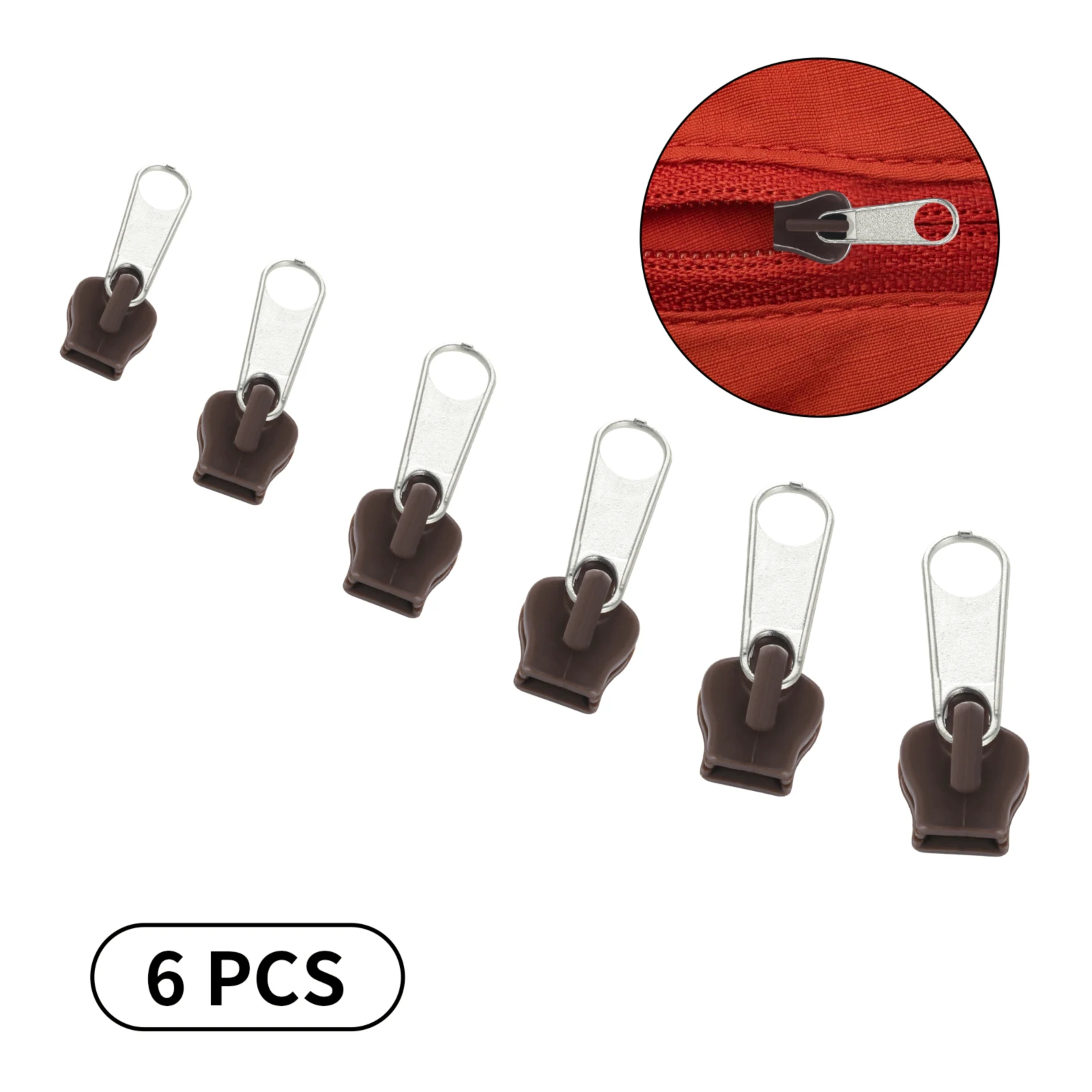 Zipper repair kit zipper pullers zipper sliders zipper heads zipper accessories 6pcs universal instant fix zipper repair kit replacement zip slider teeth zippers
