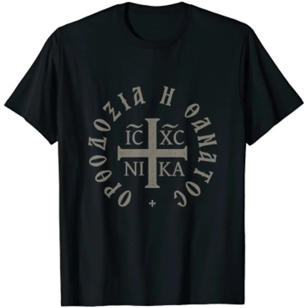 

Orthodoxy or Death Greek IC XC NIKA Christogram Men T-Shirt Short Sleeve Casual Cotton O-Neck Summer T Shirt