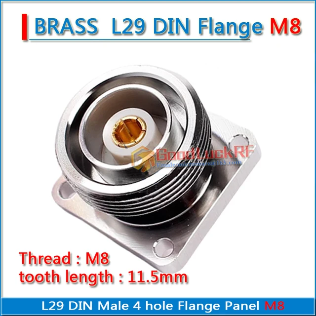 L29 7/16 Din Female Jack Center Connector With 4 Holes Flange