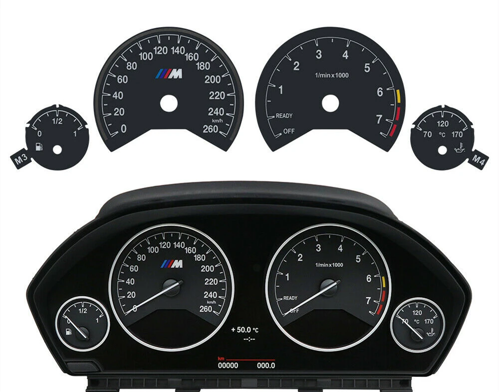 Gauge Face Overlay For Bmw F30 F31 F32 F33 F34 F36 3m Instrument
